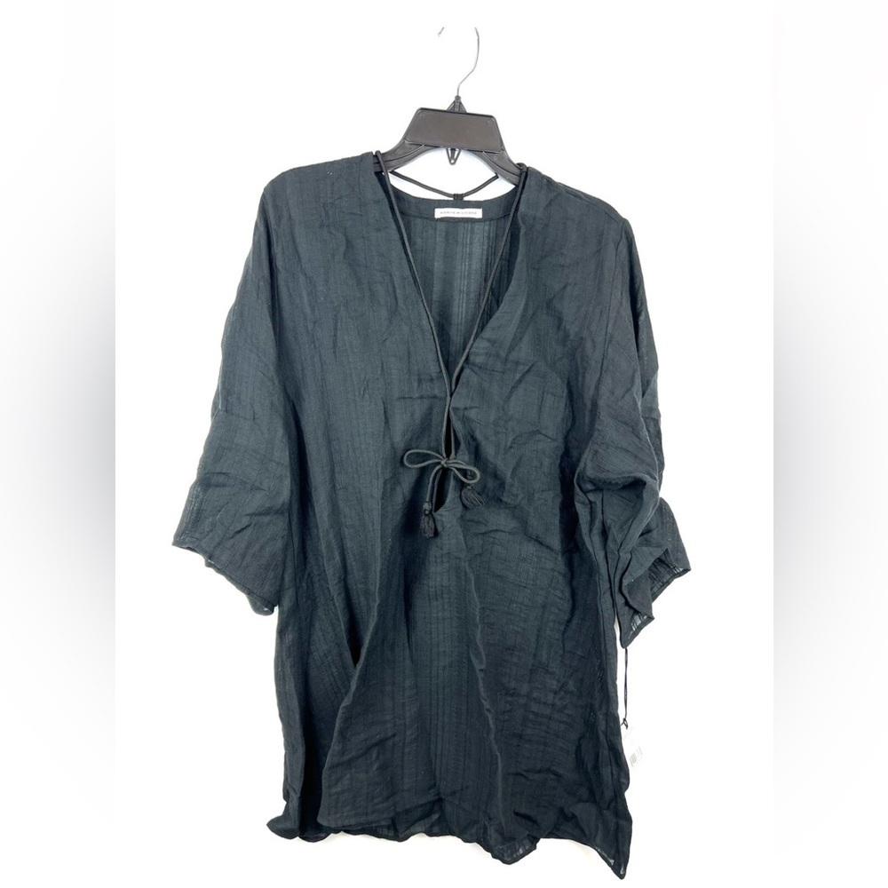 Robin Piccone Women’s Vneck Dress Cover Up Black Large